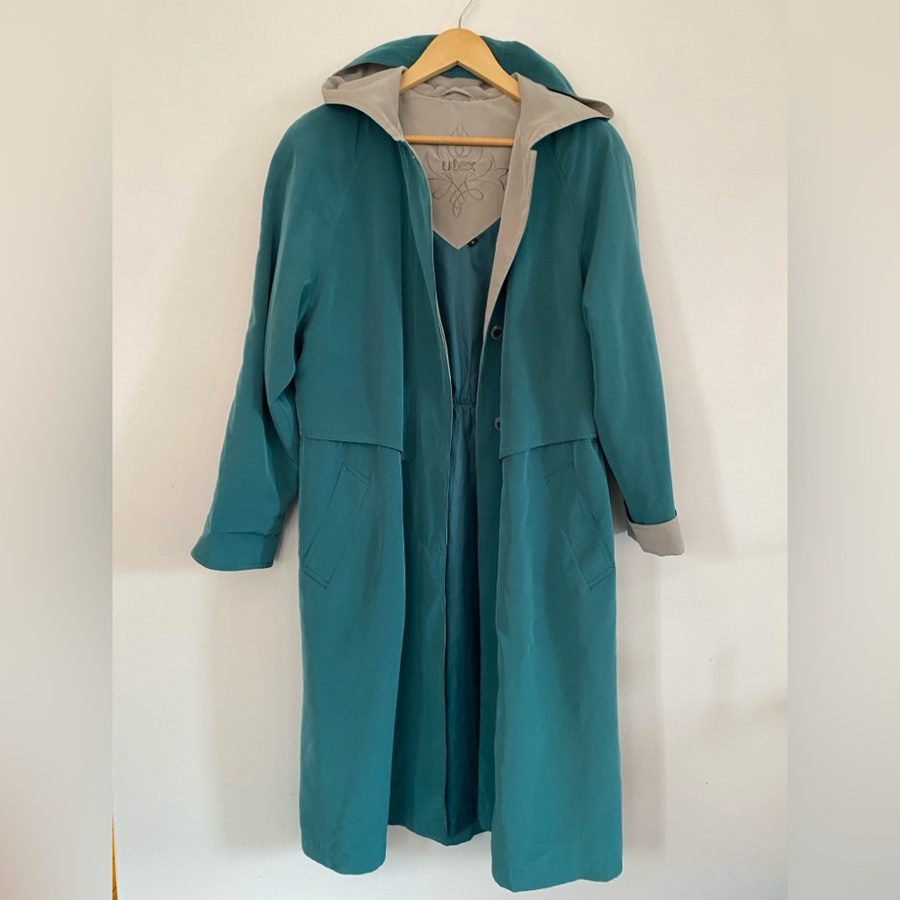 Utex Vintage Teal and Gray Women's Coat